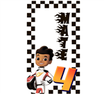 Stickers rectangulares Blaze Pers. 14u